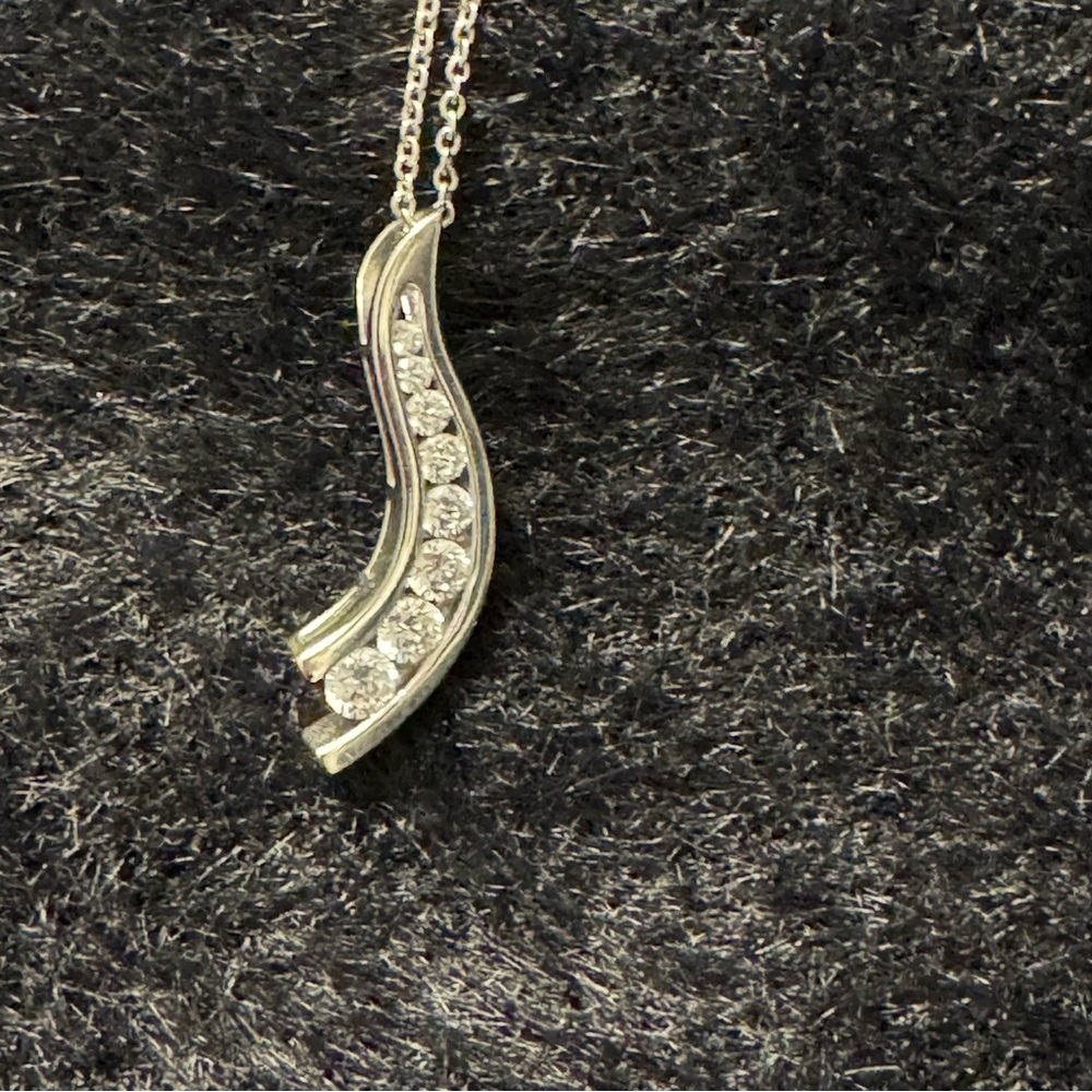 Diamonique x Lisa Mason Pendant “Road Less Traveled” Necklace